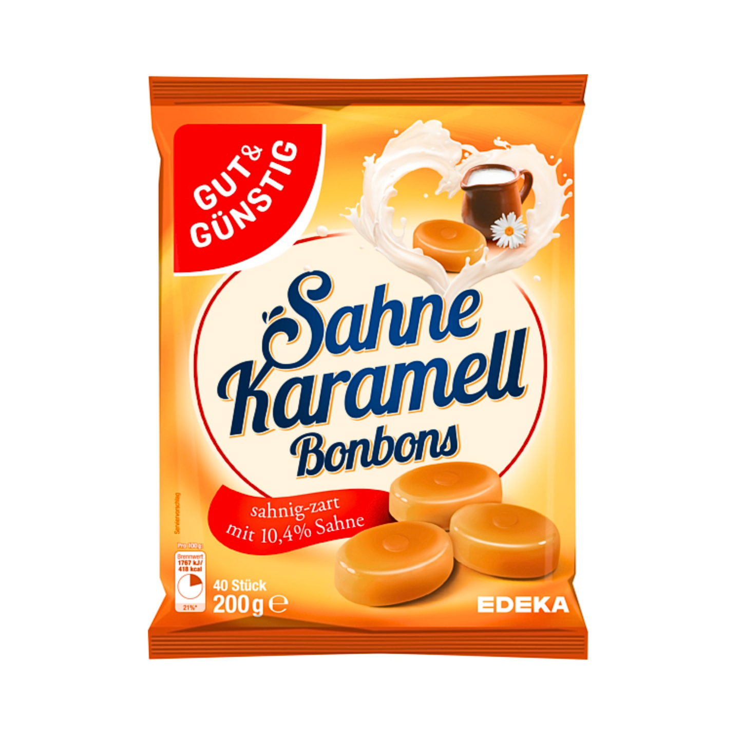GUT&GÜNSTIG Sahne Karamellbonbons 200g