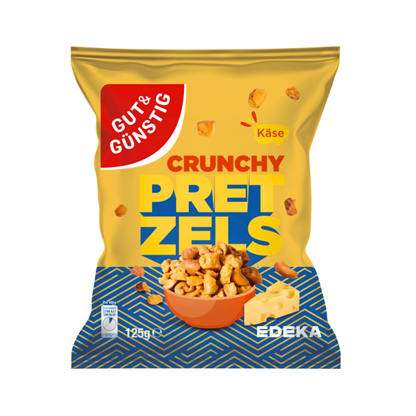 GUT&GÜNSTIG Crunchy Pretzel Cheddar Cheese 125g