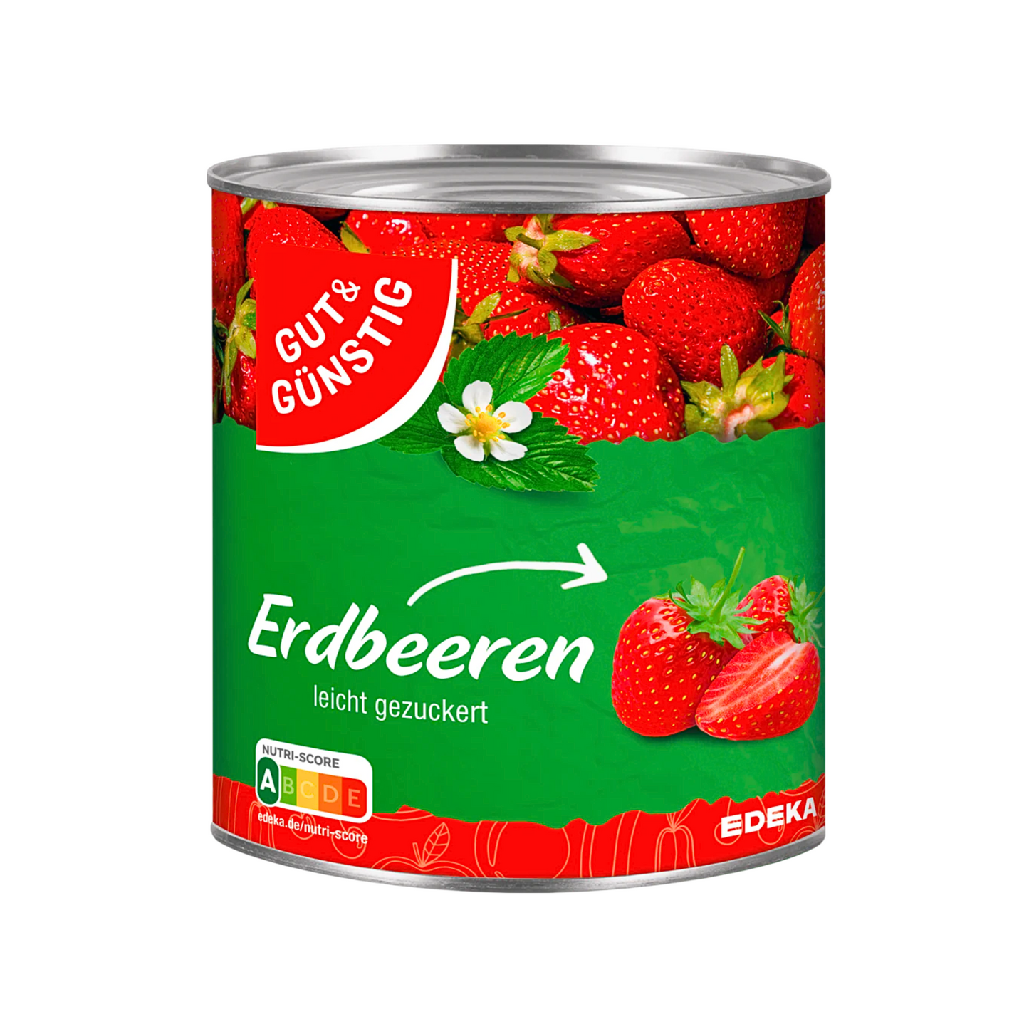 GUT&GÜNSTIG Erdbeeren leicht gezuckert 410g