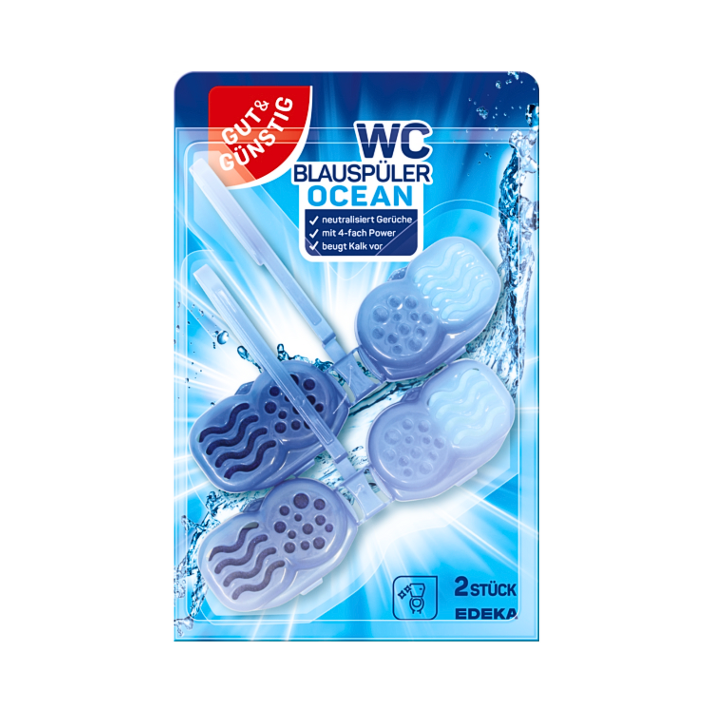 GUT&GÜNSTIG Blauspüler Flex Ocean 2x48g