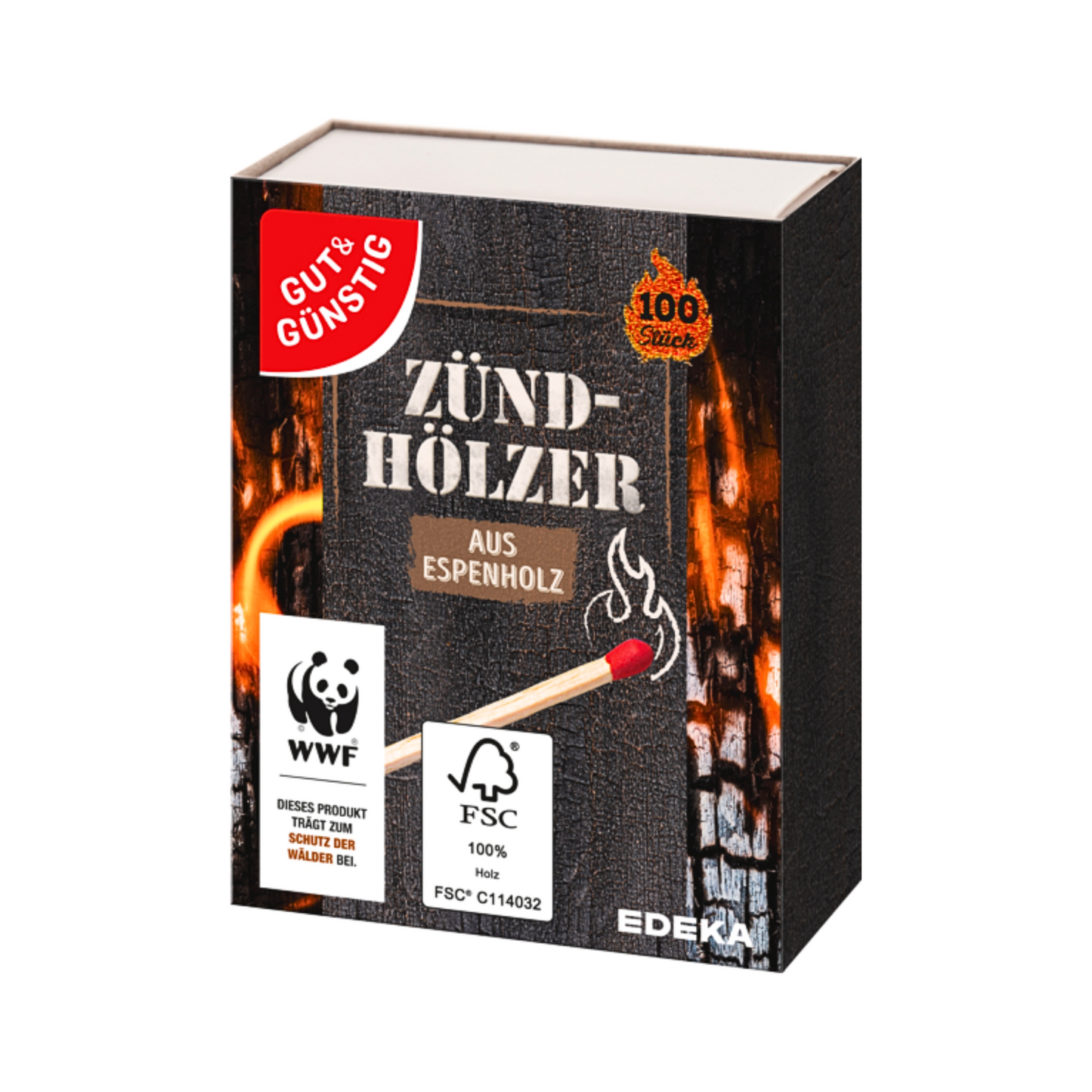 GUT&GÜNSTIG Zündhölzer TM-55 3x100ST