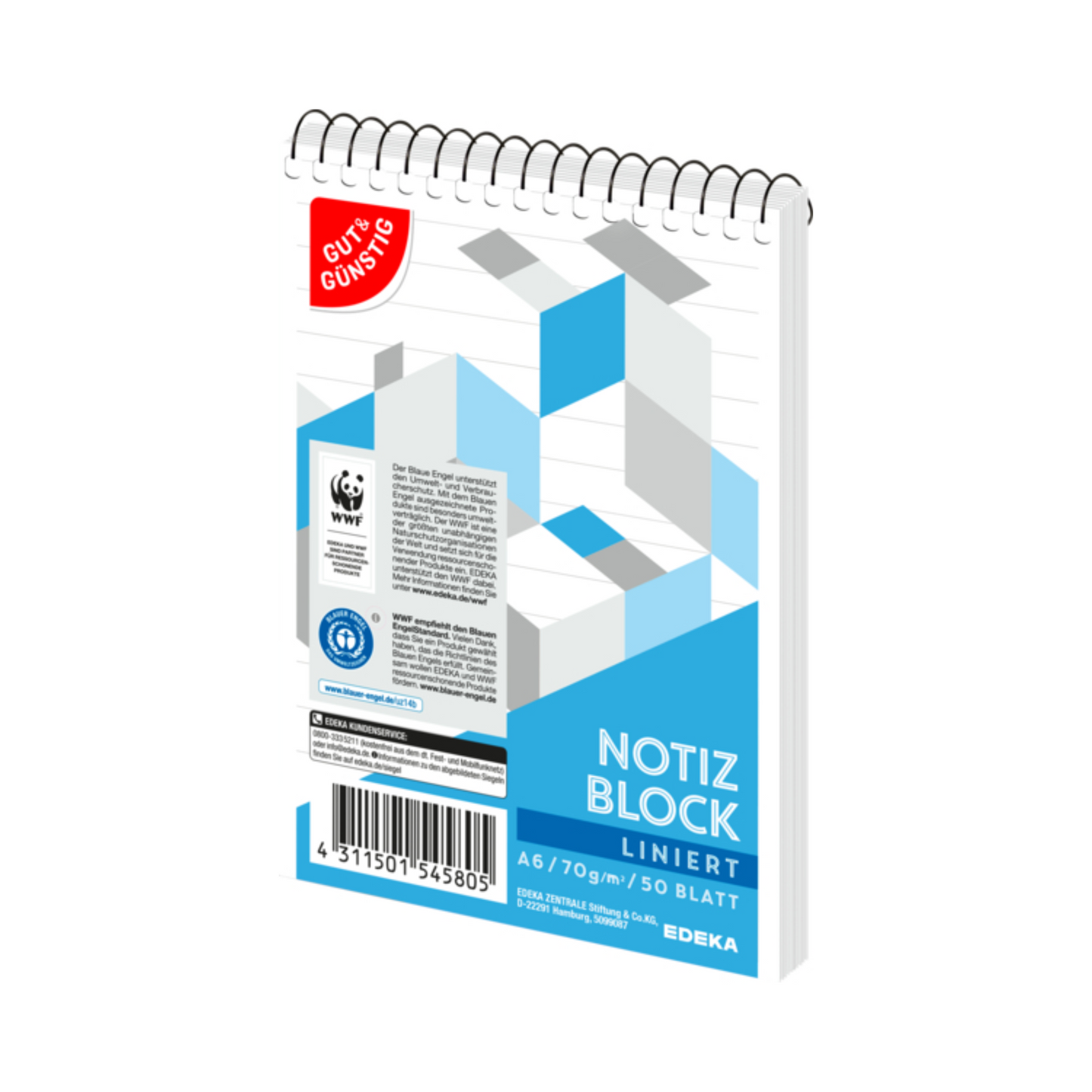 GUT&GÜNSTIG Notizblock liniert A6 50BL