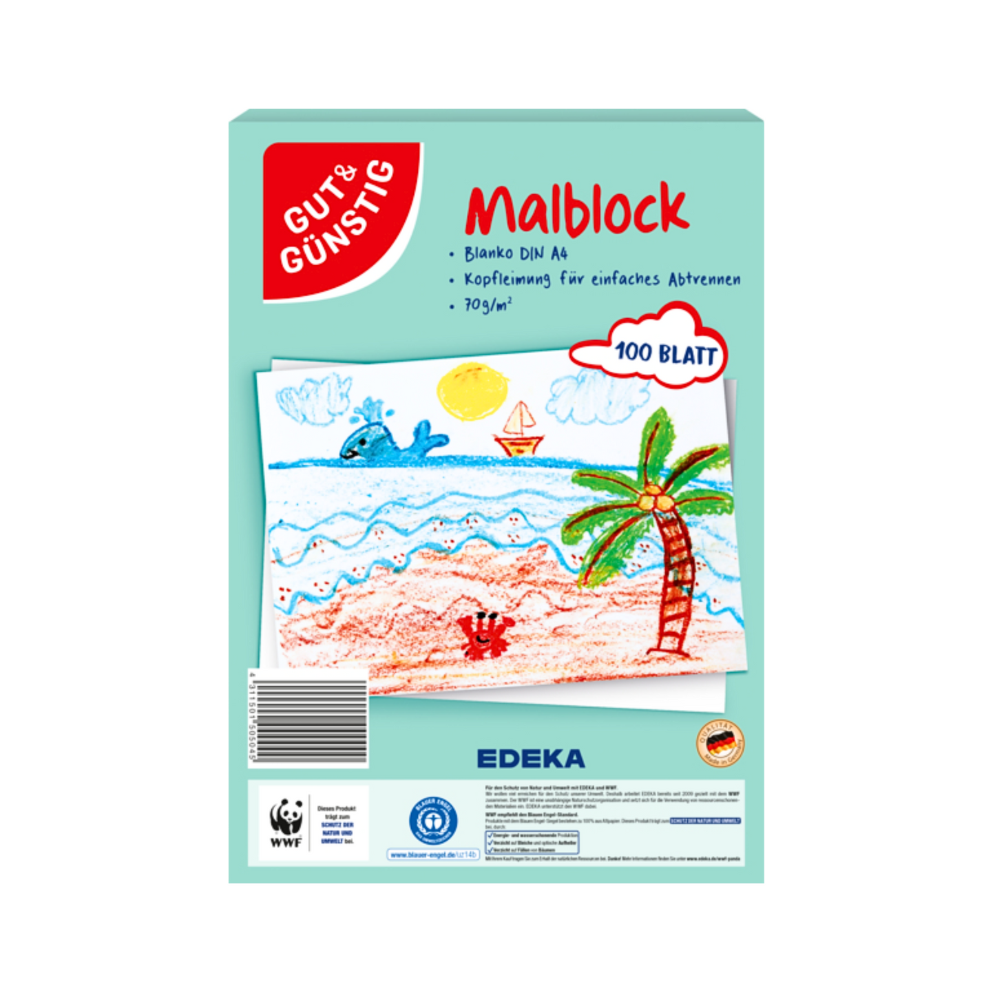 GUT&GÜNSTIG Malblock DIN A4 100Blatt