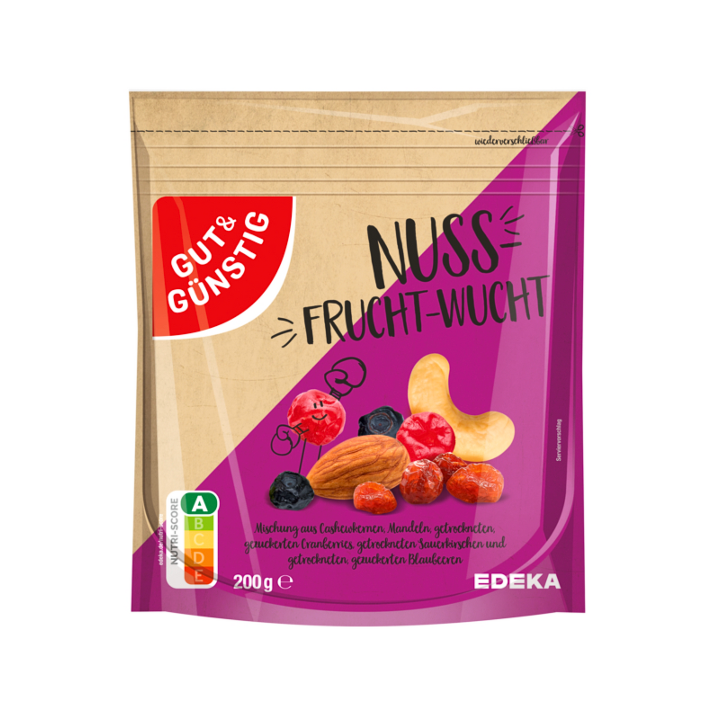 GUT&GÜNSTIG Nuss-Frucht-Wucht 200g