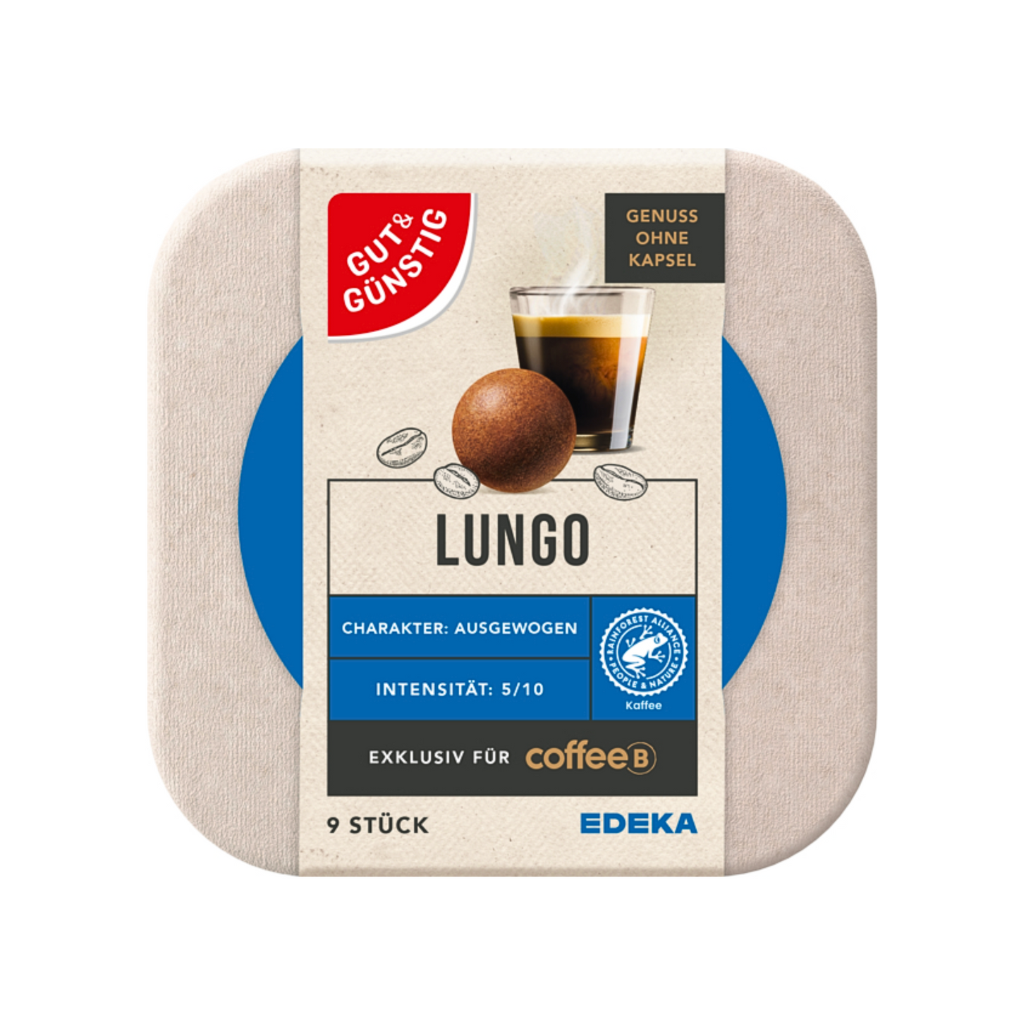 GUT&GÜNSTIG CoffeeB Kaffeebälle Lungo 51g