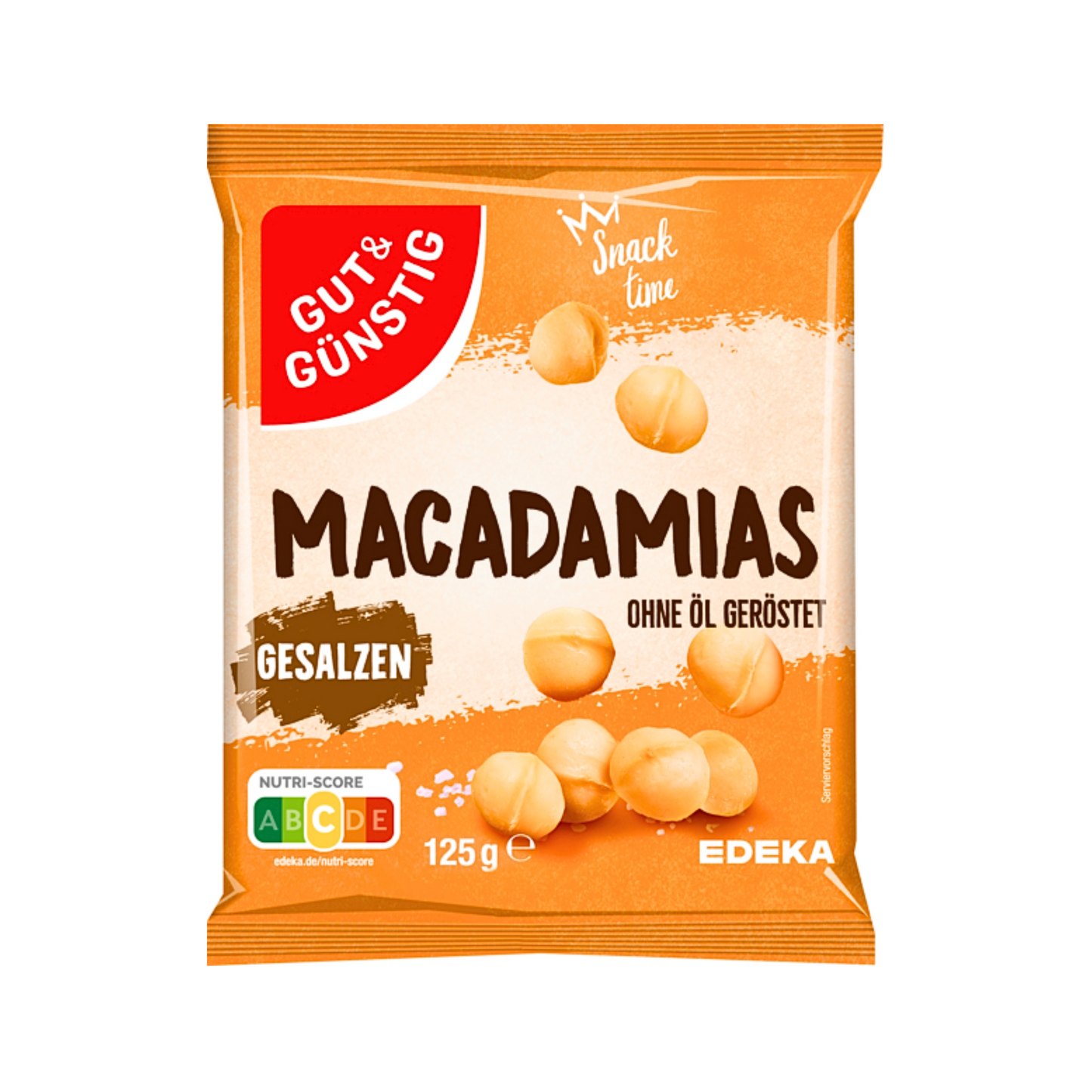 GUT&GÜNSTIG Macadamias geröstet gesalzen 125g