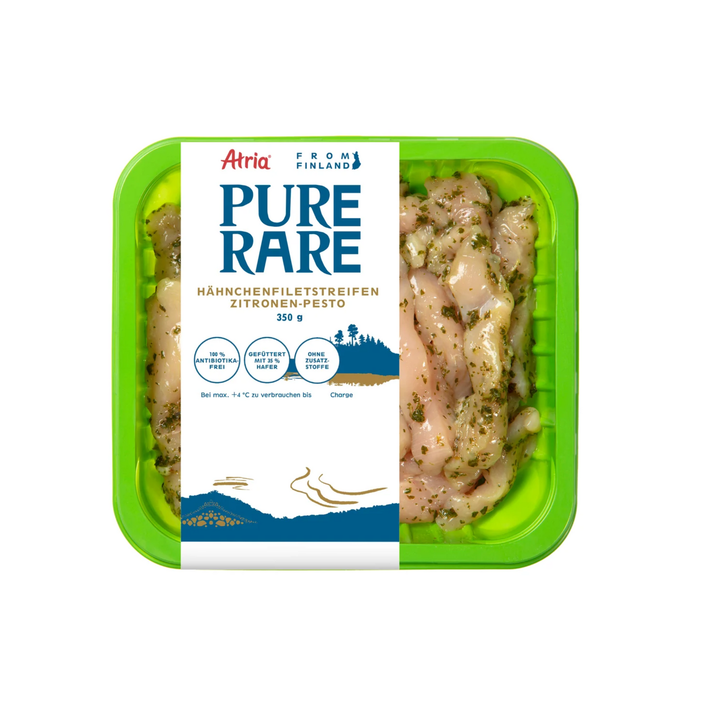 Atria Hähnchfiletstreifen Zitrone-Pesto 350g