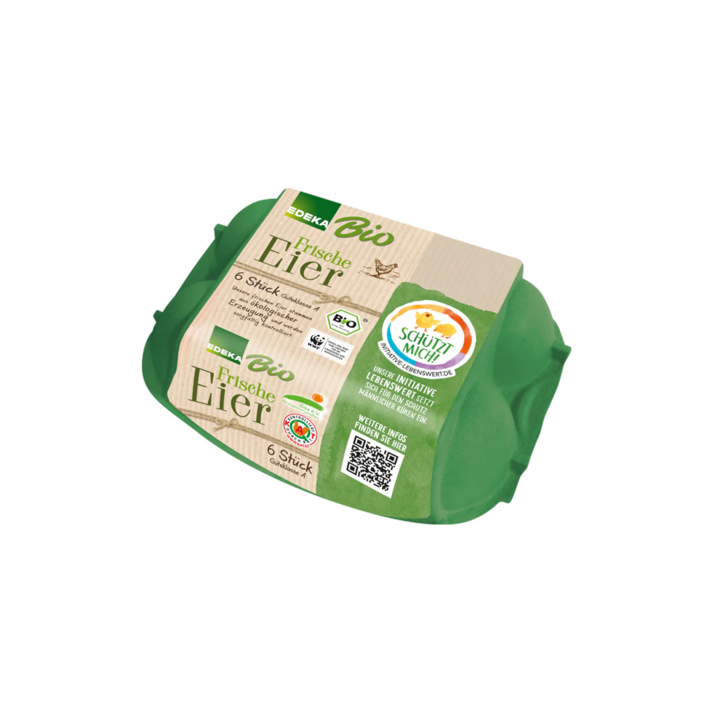Bio EDEKA Eier Huhn&Hahn Aufzucht vGK 6ST