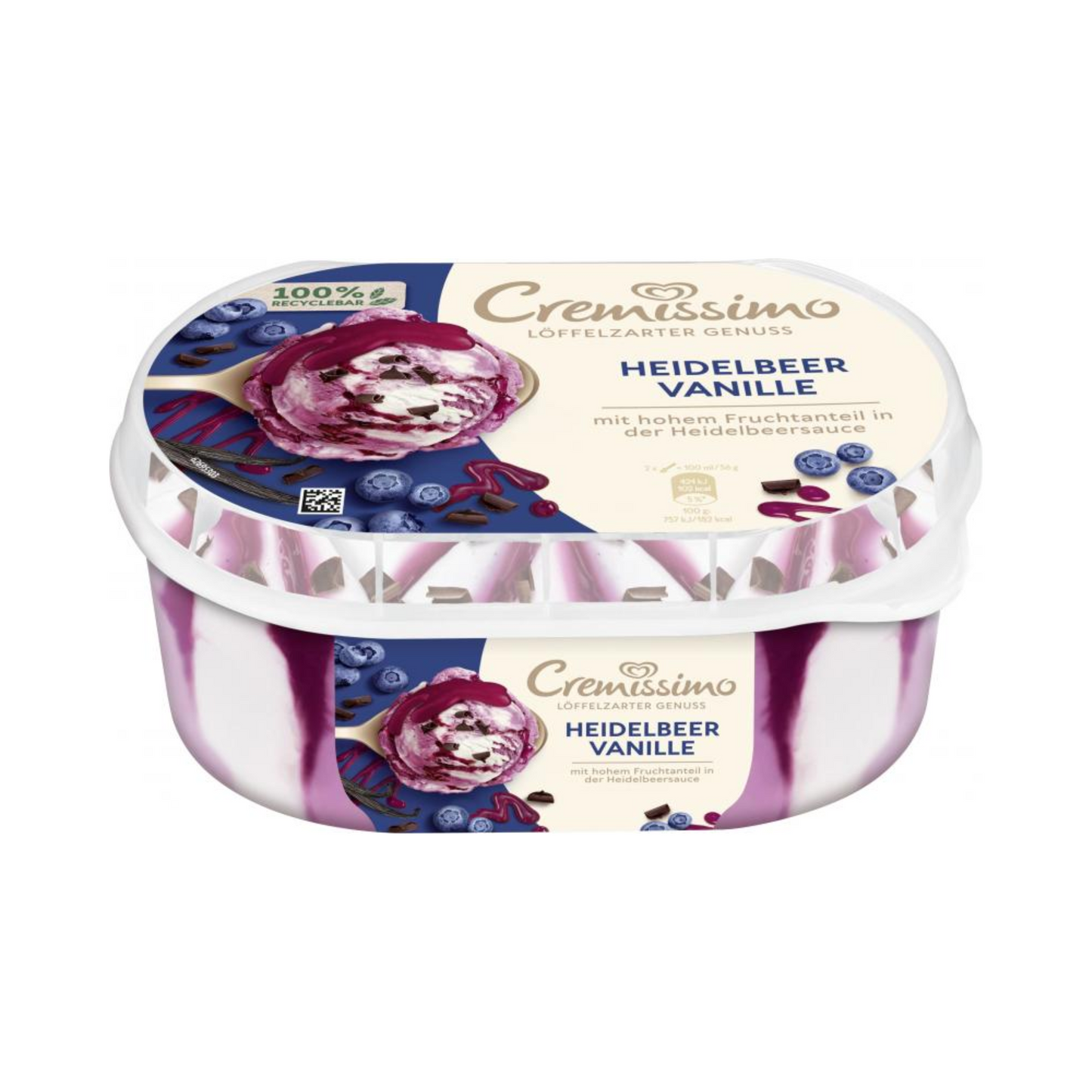 Langnese Cremissimo Heidelbeer Vanille Eis 825ml