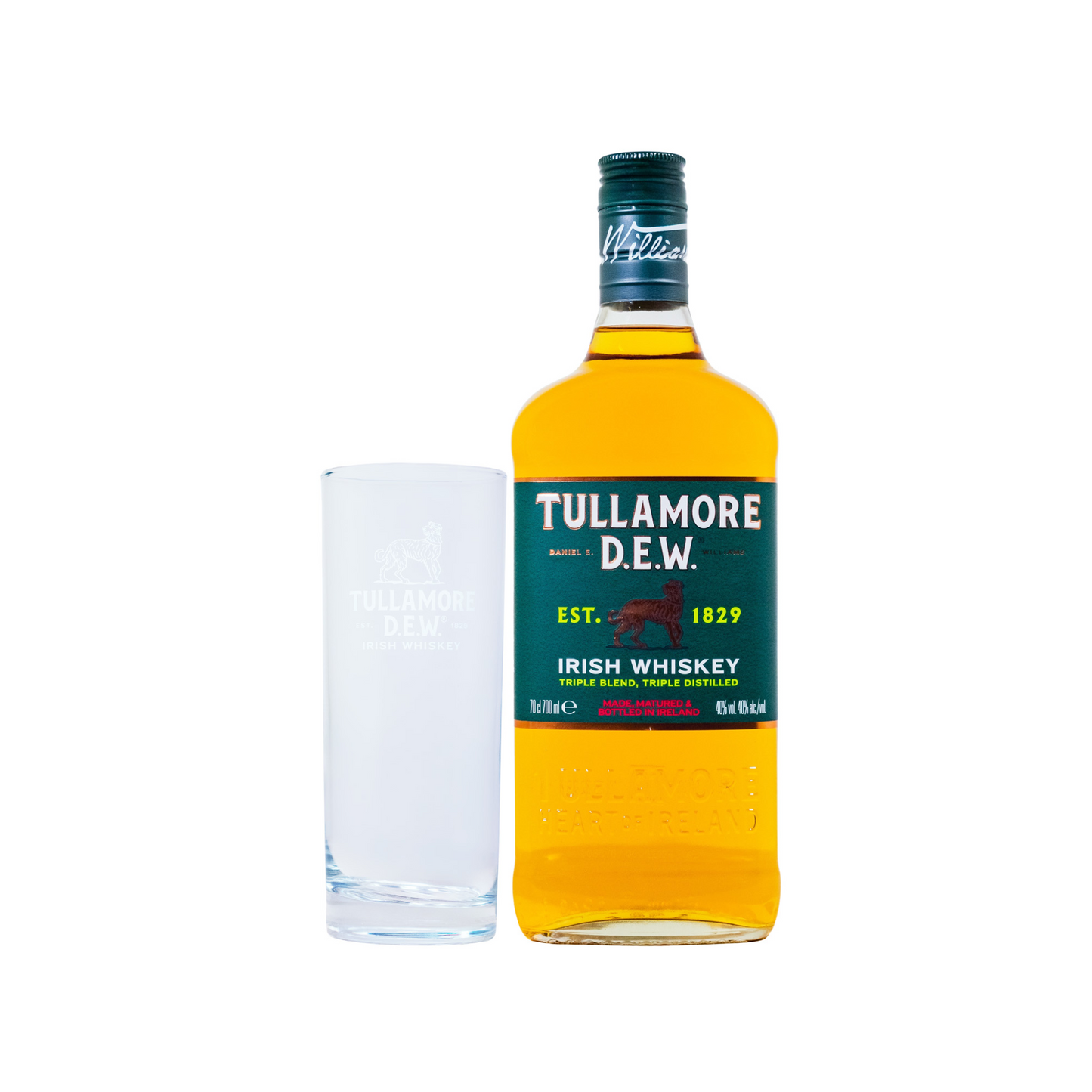 Tullamore Dew 40% 0,7l+Longdrinkglas