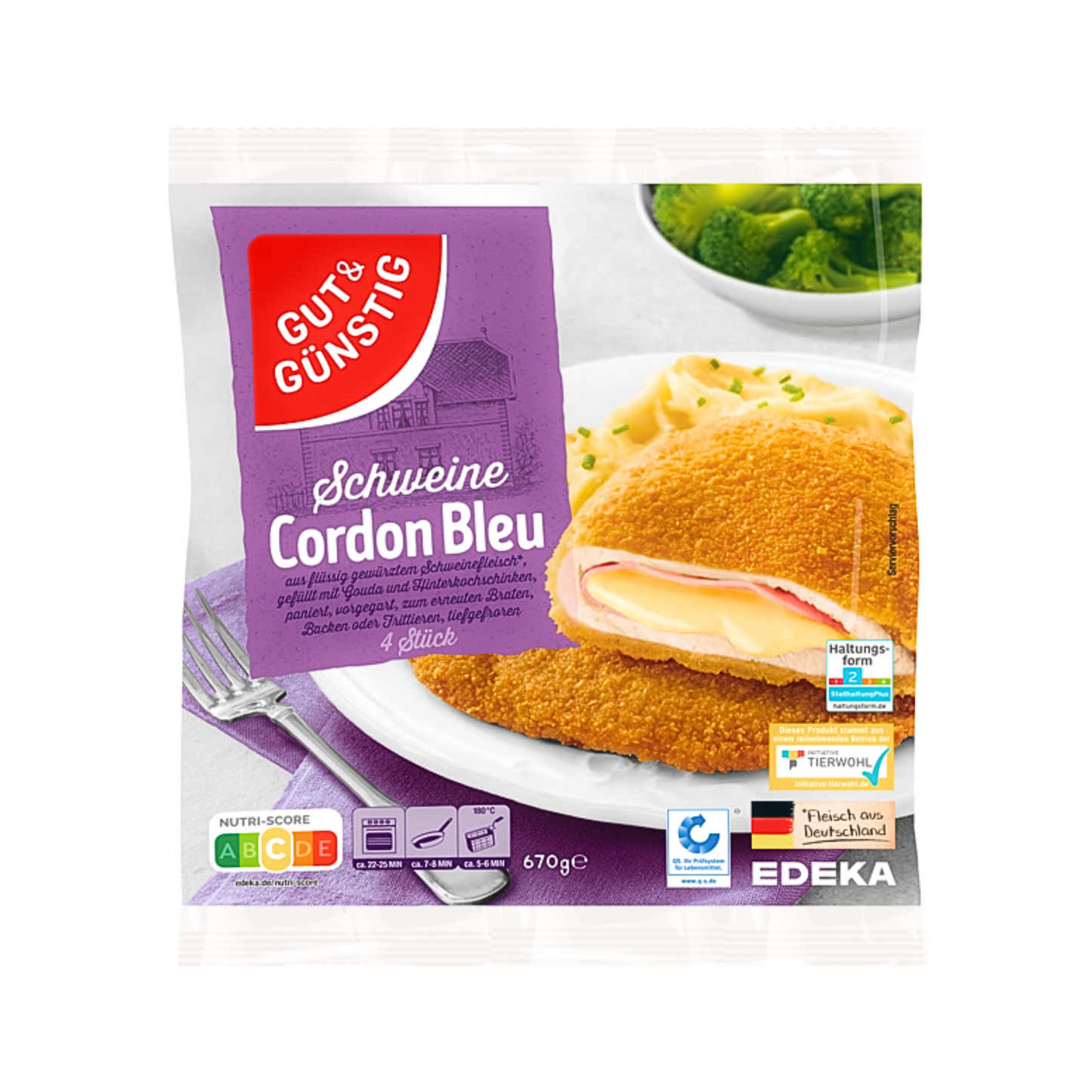 GUT&GÜNSTIG Cordon Bleu vom Schwein 670g QS ITW