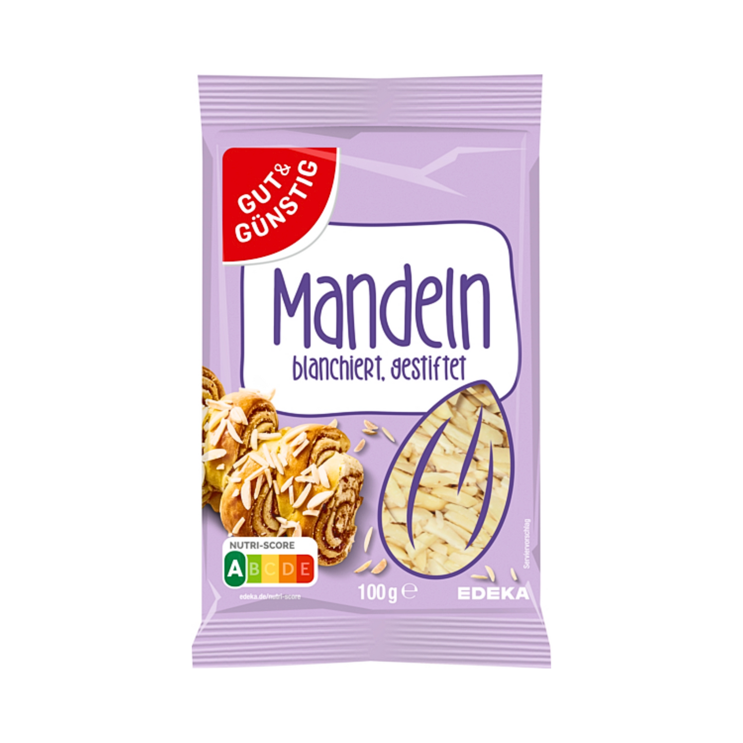 GUT&GÜNSTIG Mandeln gestiftelt 100g