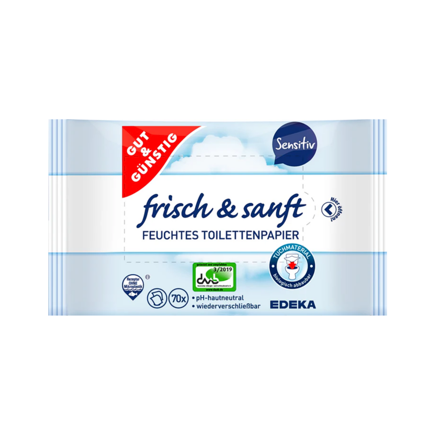 GUT&GÜNSTIG Toilettenpapier Sensitiv Doppelpack 2x70ST