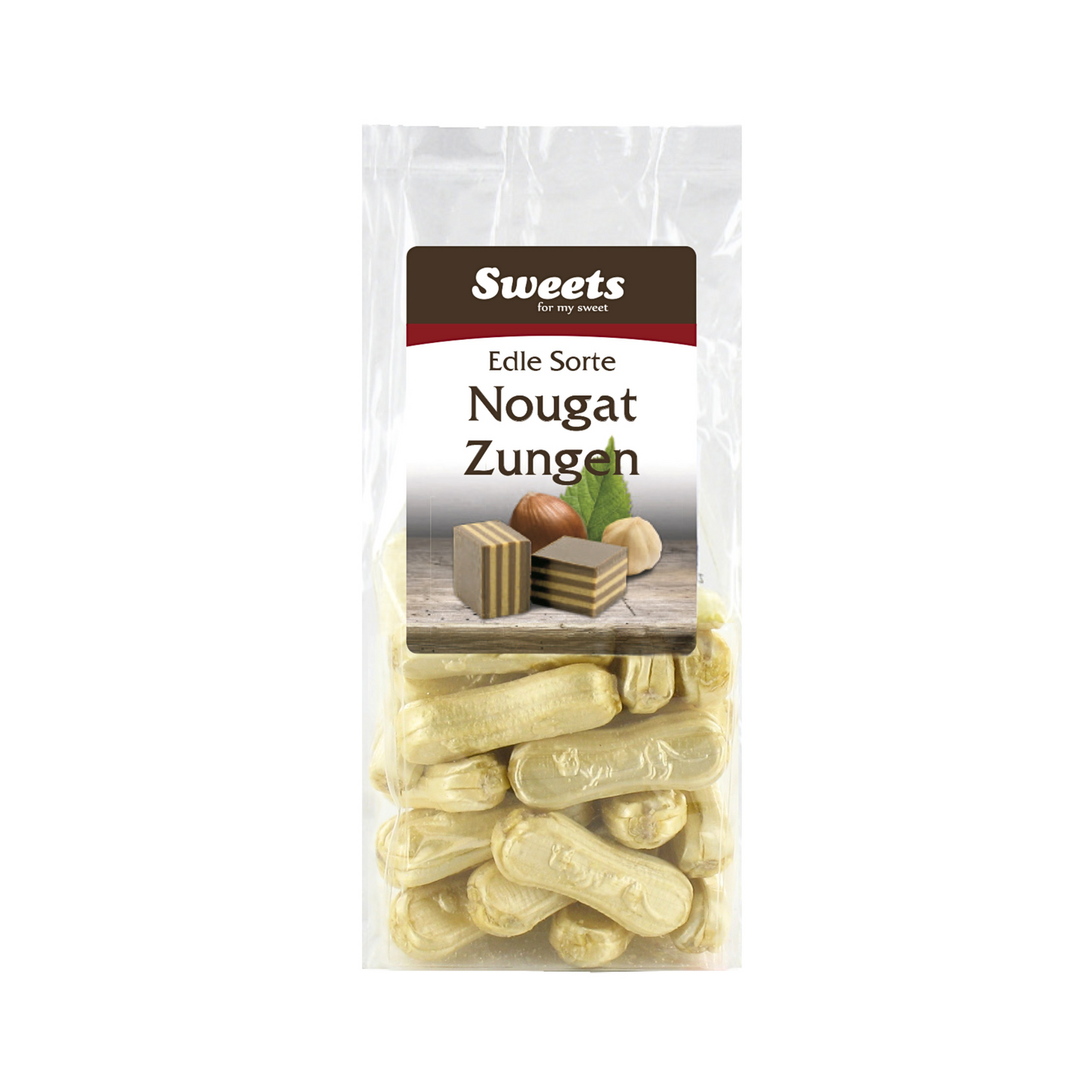 Odenwälder Marzipan Nougat Zungen mit Nougatfüllung 100g