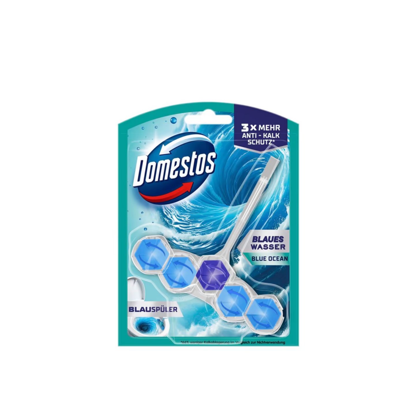 Domestos WC Stein Power 5 Aktiv Blauspüler Blue Ocean 48g