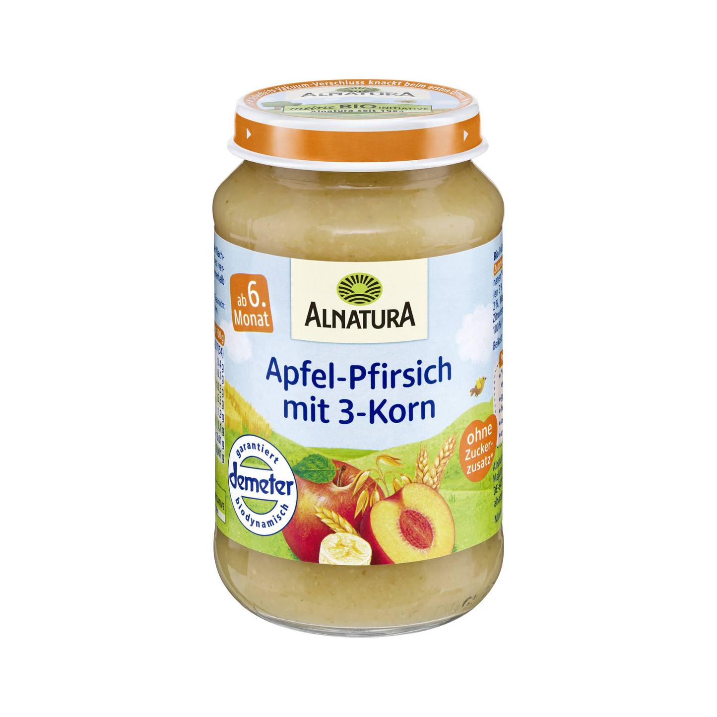 Demeter Alnatura Apfel-Pfirsich mit 3-Korn 190g