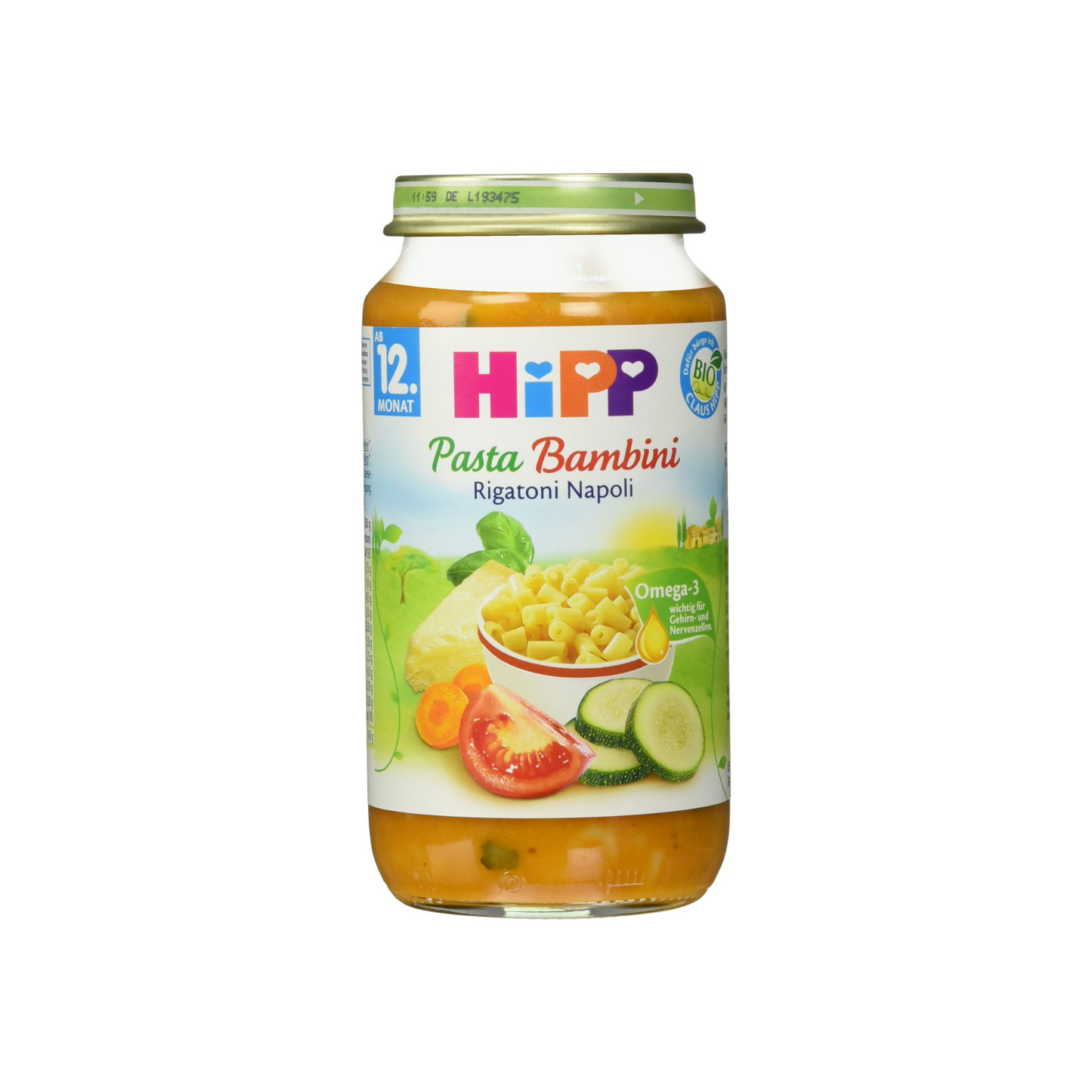 Bio Hipp Pasta Bambini Rigatoni Napoli 220g