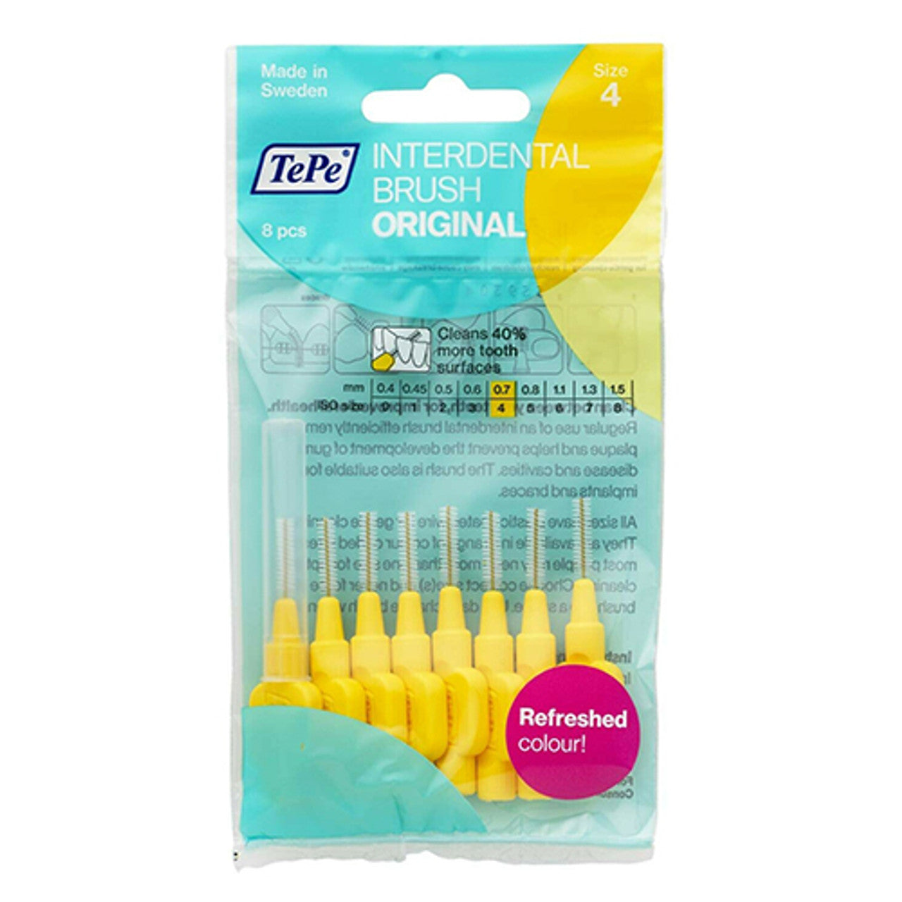 TePe Original Interdentalbrush 0,7mm gelb 8ST