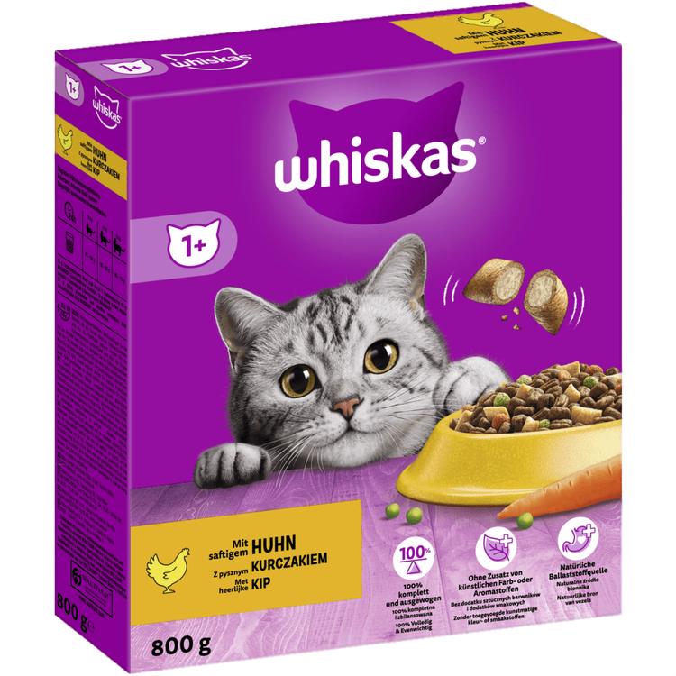 Whiskas 1+ Trocken mit Huhn 800g