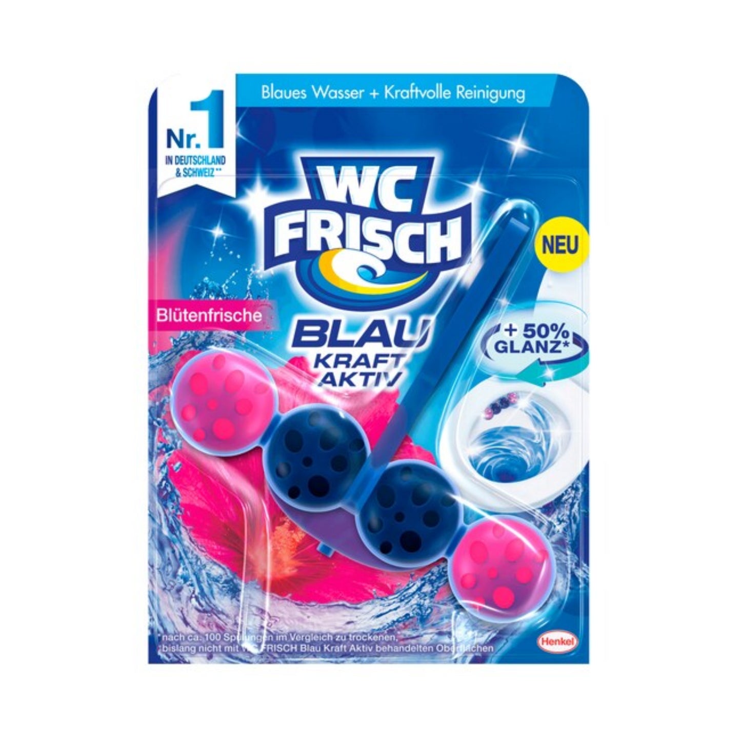 WC Frisch Kraft-Aktiv Blauspüler Blüten-Frische 50g