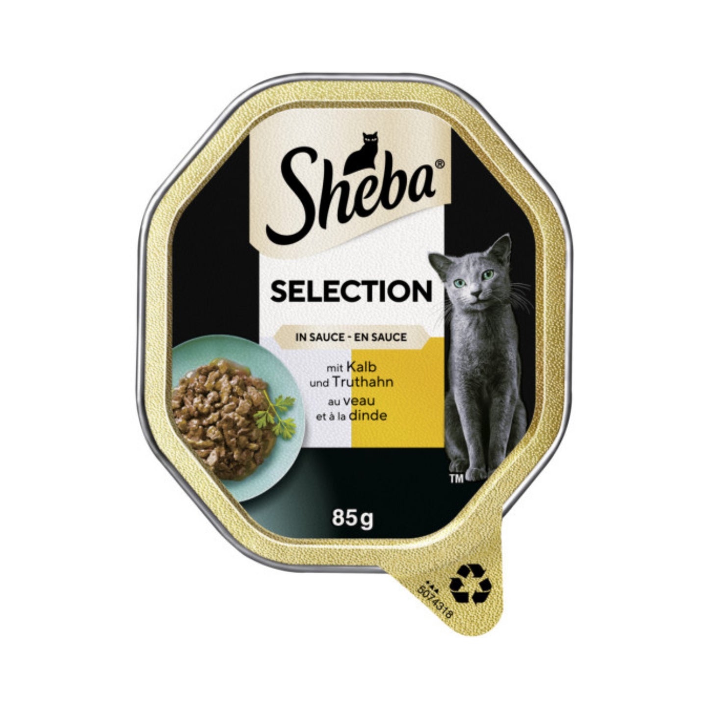 Sheba Selection in Sauce mit Kalb und Truthahn 85g