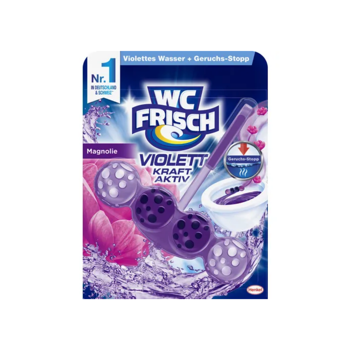 WC Frisch Kraft-Aktiv Violettspüler Magnolie 50g