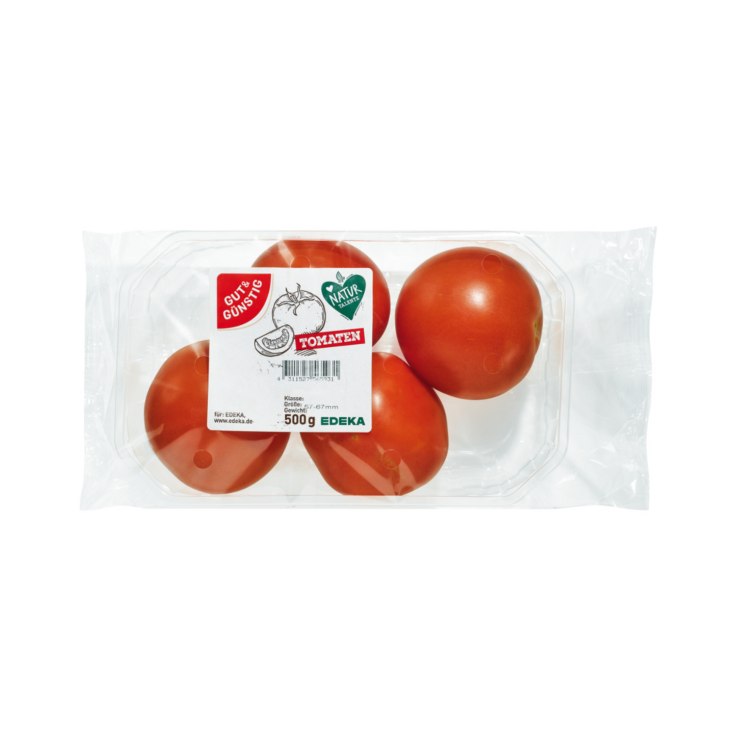 GUT&GÜNSTIG Tomaten Niederlande Klasse I 500g Schale mit Flowpack