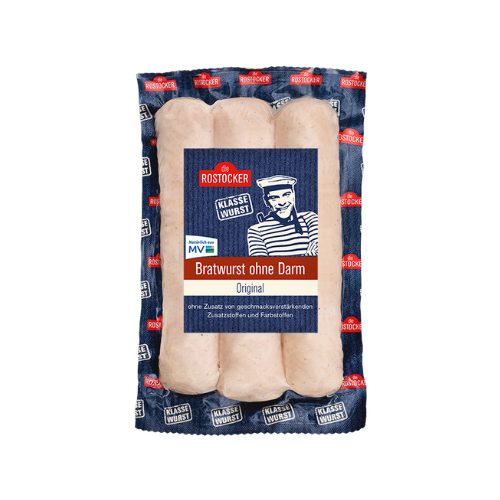 Die Rostocker Bratwurst ohne Darm 500g