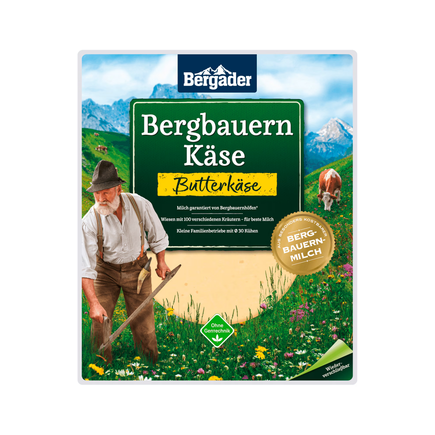 Bergader Bergbauern Butterkäse Scheiben 50% Rahmstufe 150g