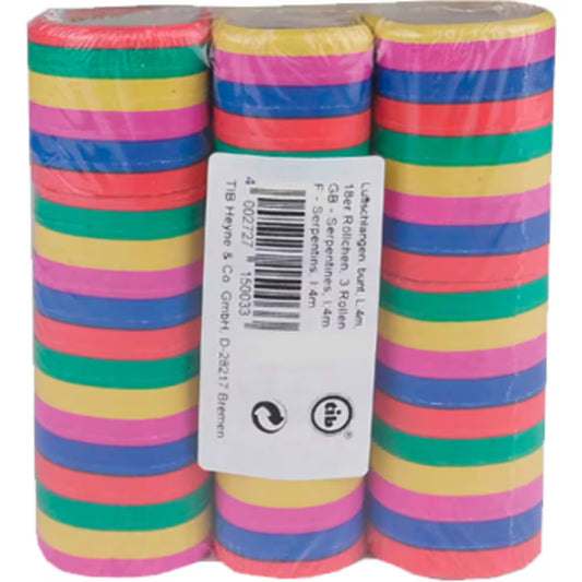 TIB Luftschlange bunt 4m 3ST