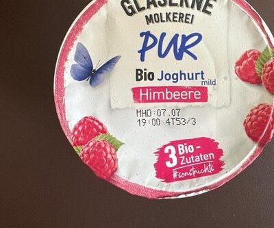 Bio Gläserne Molkerei JoghurtPur Himbeere 3,8% 150g
