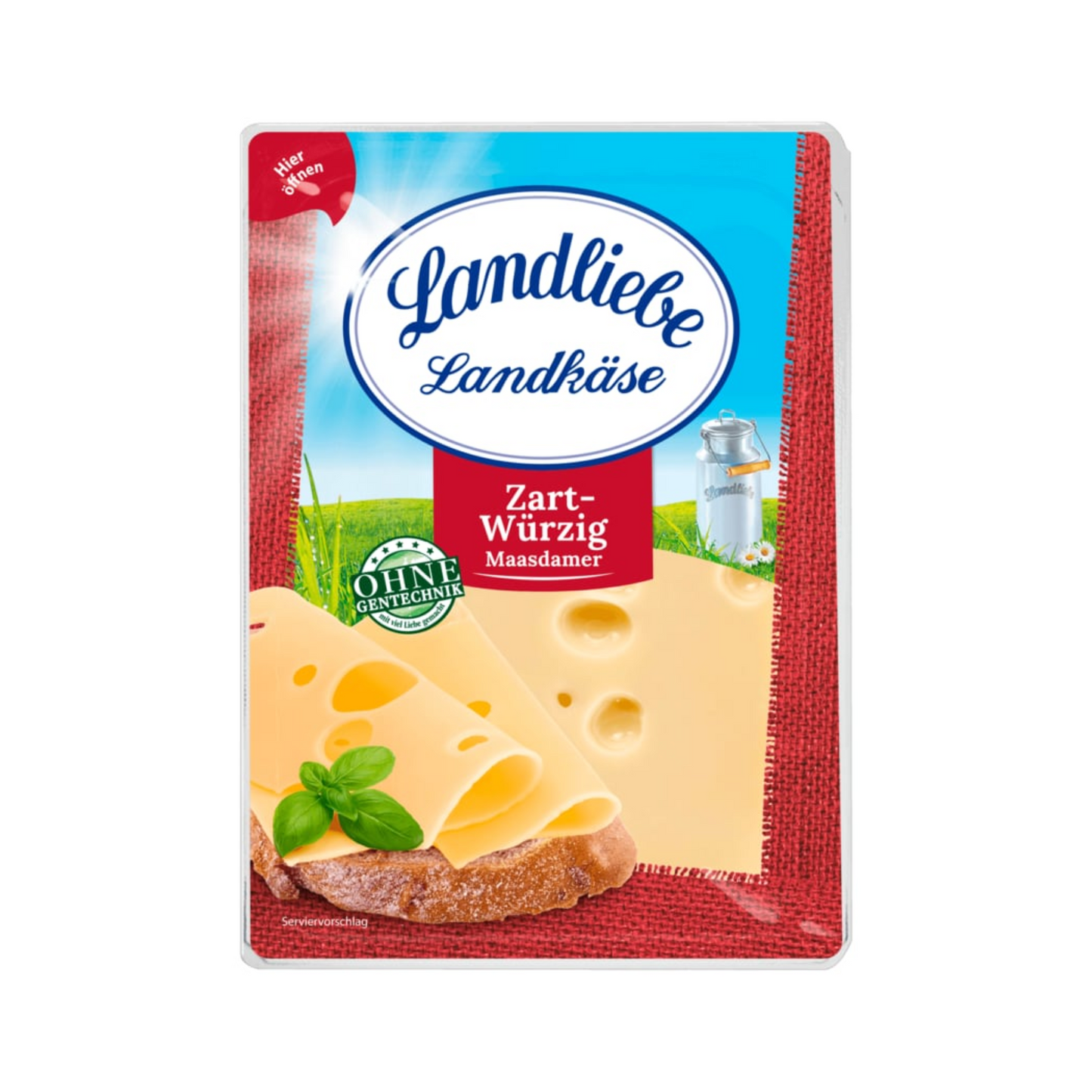 Landliebe Aufschnittkäse Maasdamer 45% Vollfettstufe 150g