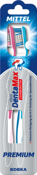 EDEKA elkos DentaMax Zahnbürste Premium mittel 2ST