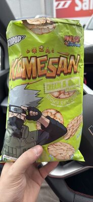 Komesan Brown Rice Chips Kakashi Cream & Onion Flavor 60g