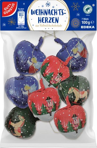 GUT&GÜNSTIG Weihnachtsherzen 100g