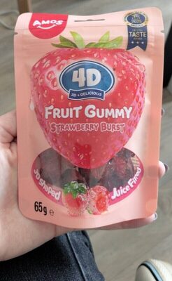 Candy Amos 4D Juicy Burst Strawberry 65g