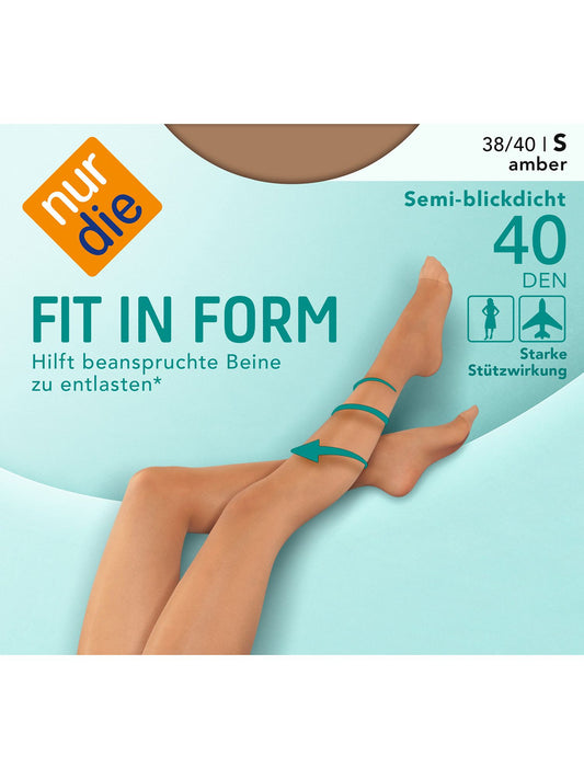 nur die Fit in Form Strumpfhose 40den Komfortgröße amber 125 Gr.52/56