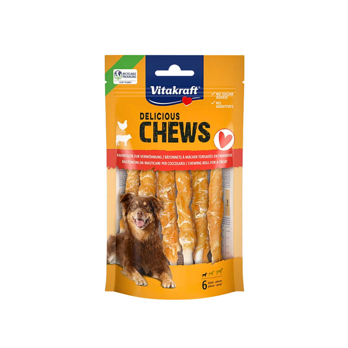 Vitakraft Chews deli Kaurollen Huhn S 25ST 300g