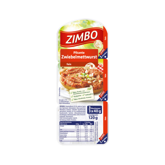 Zimbo Zwiebelmettwurst pikant 120g