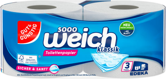 GUT&GÜNSTIG Toilettenpapier 3-lagig 2x220BL