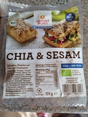 Bio Hammermühle Chia & Sesam Brötchen 120g