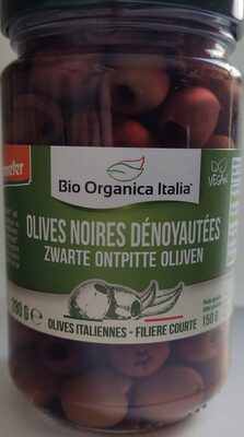 Demeter Organica Italia Schwarze Oliven ohne Stein in Salzlake 280g