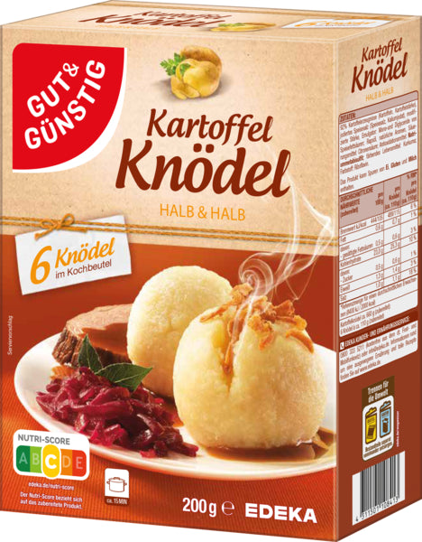 GUT&GÜNSTIG Kartoffel-Knödel halb&halb im 6er Kochbeutel 200g