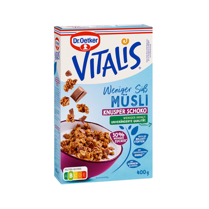 Dr.Oetker Vitalis Weniger süß Knusper Schoko 400g