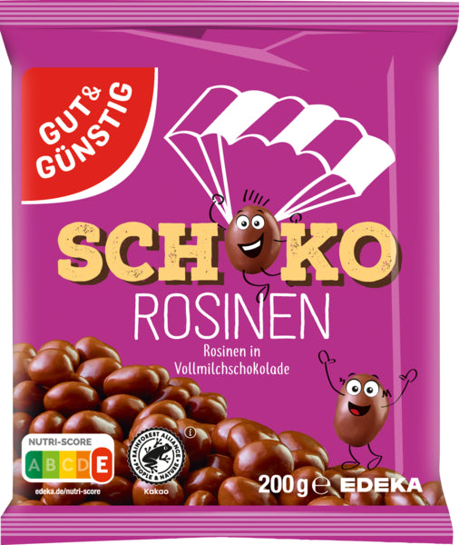 GUT&GÜNSTIG Schokolierte Rosinen 200g