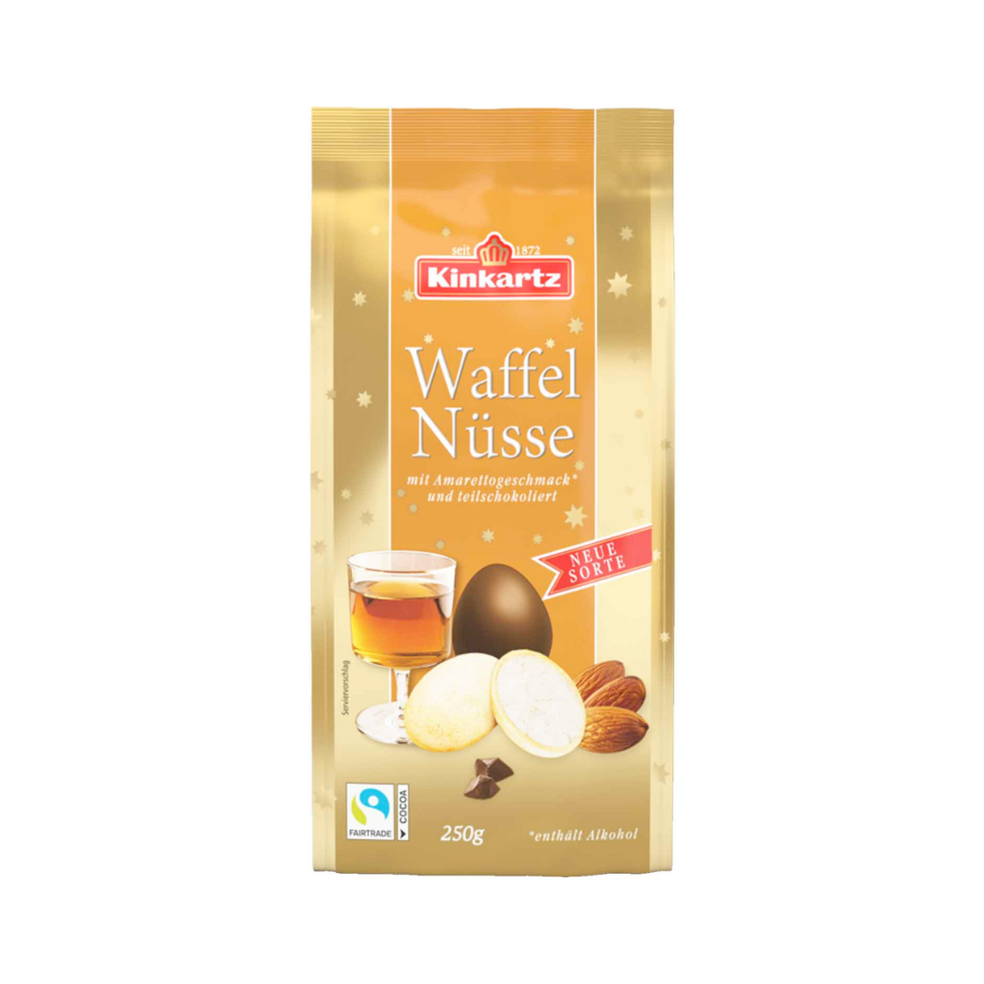 Kinkartz Waffelnüsse Amaretto Vollmilch teilschokoliert 250g