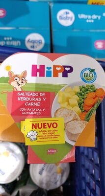 Bio Hipp Gemüse-Fleischpfanne mit Kartoffelwürfel und Erbsen 250g