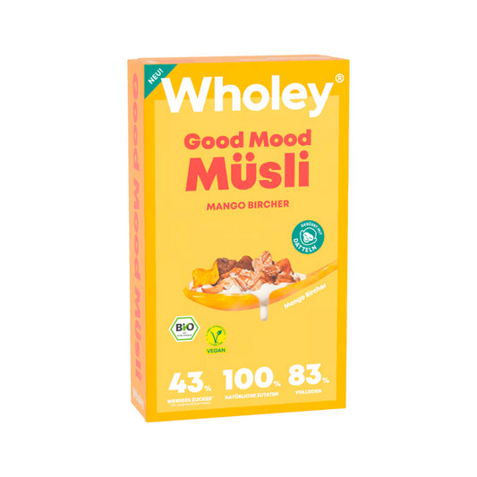 Bio Wholey Good Mood Müsli Mango Bircher 400g
