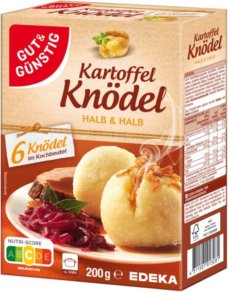 GUT&GÜNSTIG Kartoffel-Knödel Halb&Halb im 6er Kochbeutel 200g