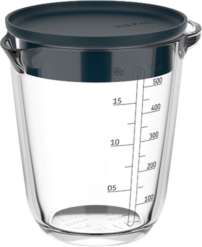 Mepal Messbecher mit Deckel Chef it Glas navy 500ml